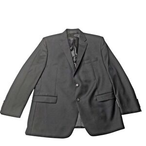 Lauren Ralph Lauren Blazer Mens 46R Black Wool Sport Coat 2 Button Classic Suit